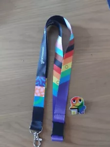 GLAMAZON PRIDE LANYARD + AMAZON CWL1 PECCY PRIDE PIN BADGE RARE - Picture 1 of 1
