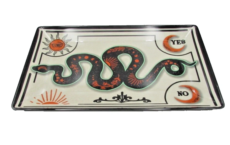 Bandeja para servir melamina de Halloween serpiente celestial noche espeluznante - Nueva Foto 1 de 1