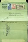 INDIA 1953 2as+6as UPRATED ON 6as AIRMAIL AIR LETTER FROM ASSAM TO NEW YORK USA