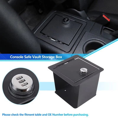 Black Center Console Safe Storage Box Vault For Toyota FJ Cruiser 2007-2014 USA - Image 1 of 4