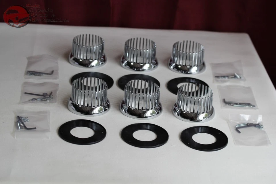 59 Cadillac Style Tail Lamp Light Flush Mount Chrome Bezels Hot Rod Truck Custom - Image 1 of 1