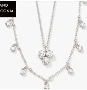 Swarovski Touchstone Crystal Extra Extra Silver Tone Zirconia 9028N Necklace 320 - Picture 1 of 15