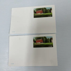 US 1995 Scott RED BARN Wiliamsburg PA 20¢ postal card 2 Pieces - Picture 1 of 6