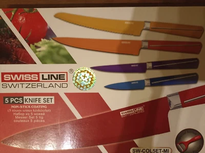 Swissline 5 tlg. Messerset neu. Ideal für die Grillabende - Bild 1 von 4