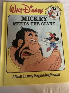 Mickey Meets the Giant - Vol 1 Children's Vintage Book Walt Disney Fun-To-Read - Foto 1 di 3