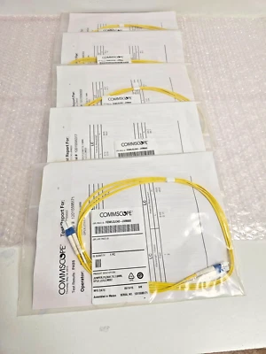 Lot of 5 Commscope FDWLCLC42-JXM002 Jumper PLENM TX 1.6MM DPLX LC/LC M002 WH-3 - Image 1 of 2