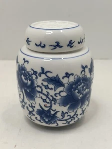 Chinese Style Jingdezhen Blue White Porcelain Classic Tea Caddy Pot - Bild 1 von 8
