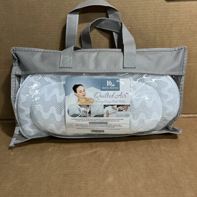 Bath Haven Quilted Air Luxury Escape BATH PILLOW: Anti-Mildew, Machine Washable - Image 1 of 4