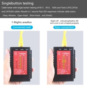 Multifunctional Detectors Internet Analyzers for RJ11 RJ12 RJ45 CAT5 CAT6 CAT7 - Afbeelding 1 van 8
