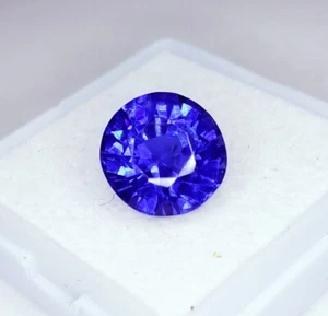 Natural Blue Sapphire 9.02 Ct Loose Certified Gemstone Round Cut Transparent Gem - Picture 1 of 10