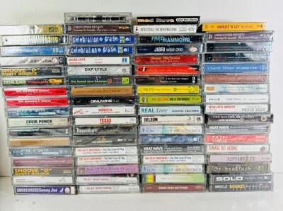 74 CASSETTE TAPE LOT 80s-90's Singles Albums Promos Rap R&B Gospel Many SEALED Foto 1 de 4