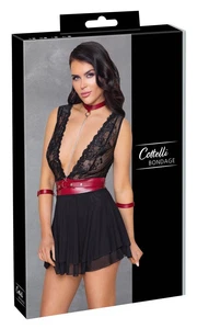 Babydoll Bondage mit rotem Gürtel S - XL Sexy Fashion Erotik Hot Babydoll - Bild 1 von 35
