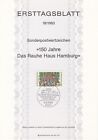1983 Niemcy Wschodnie karta ETB/FDC 150. rocznica Szorstki dom Hamburg