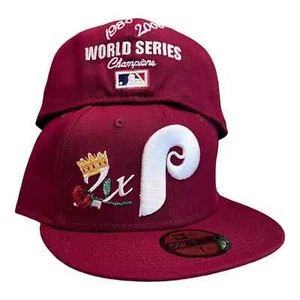 New Era Philadelphia Phillies Crown Champs 59FIFTY Fitted Hat Cap Size 7 1/4 - Picture 1 of 3
