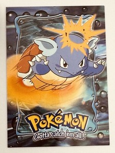 Wartortle 1999 Topps Pokemon First Movie E8 of 12 Stage 2  Blue label logo