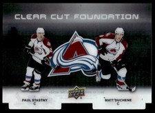 2011-12 Upper Deck Clear Cut Foundations Paul Stastny/Matt Duchene /25 Colorado