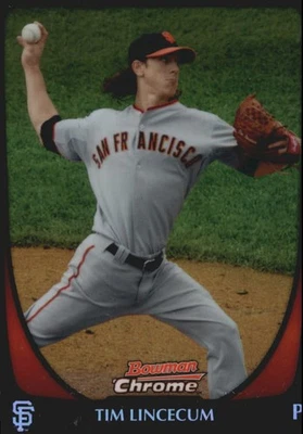 2011 Topps Bowman Chrome Refractors #125 Tim Lincecum San Francisco Giants Foto 1 de 2