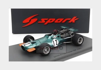 1:43 SPARK Brm F1 139 #12 Italy Gp 1969 Jackie Oliver Green Yellow S2345 - Photo 1/2