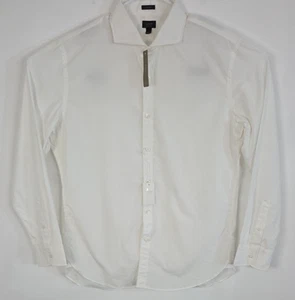 J. Camisa de vestir Crew nueva con etiquetas para hombre 120’s 2 capas Ludlow blanca algodón manga larga talla XL - Imagen 1 de 14