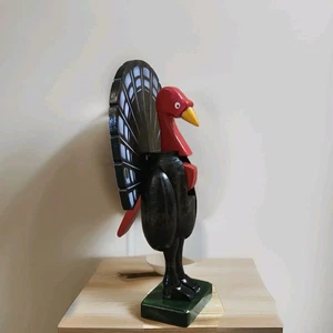 VTG Wooden Handmade Thanksgiving Christmas Turkey Nutcracker Nut Cracker 14.5"H - Picture 1 of 24