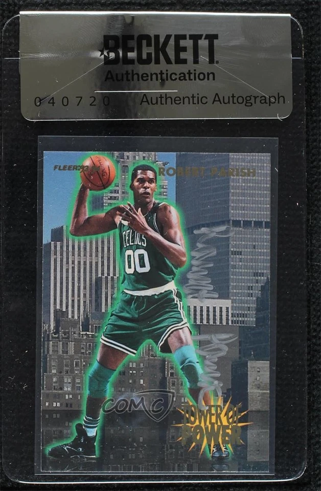 BAS 1993-94 Fleer Tower Power Robert Parish #22 Seal of Authenticity Auto HOF - Image 1 of 2