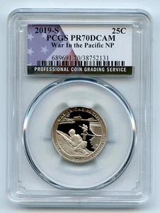 2019 S 25C Clad War In the Pacific Quarter PCGS PR70DCAM - Picture 1 of 1