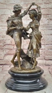 Collectible Bronze Sculpture Statue Romeo and Juliet Signed Milo Romantic Artwor - Picture 1 of 10