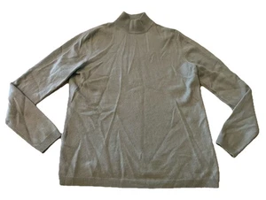 Charter Club Blue Cashmere Turtle Neck Sweater Top Shirt $250 2-ply GUC Knit M - Picture 1 of 10