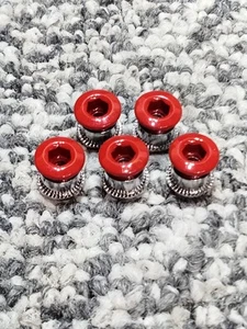 Chainring Bolts Single Speed 5 Bolts  Old School Bmx Fire Red - Picture 1 of 1