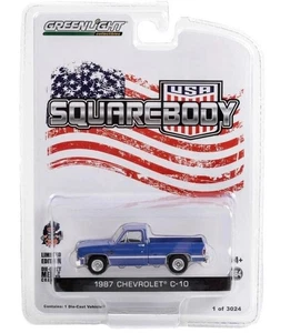 Greenlight 1/64 1987 Chevrolet C-10 Squarebody pick-up, blue - Picture 1 of 1