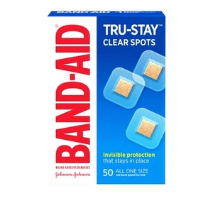 Band-Aid Brand Tru-Stay Clear Spots Bandages for Discreet First Aid, All One - Picture 1 of 9