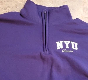 NYU Alumni Pullover 1/4 Zip Sweatshirt Champion Eco Brand XL - Bild 1 von 9