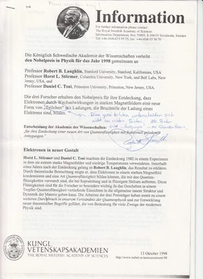 Robert Laughlin, orig sign Informationen 6 Seiten A4 - Bild 1 von 3