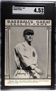 1948 HOF Exhibits SGC 4.5 VG EX+ Johnny Evers Chicago Boston Rare! - Picture 1 of 2
