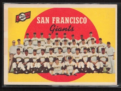 1959 Topps #69 Giants / Second Series Checklist (Marks) (crease) (Low Grade) - Image 1 of 2