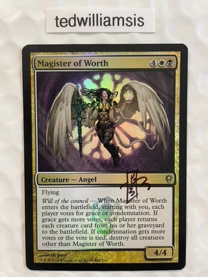 MtG Magister of Worth Promo Foil Signed Autographed rk post - Image 1 of 2