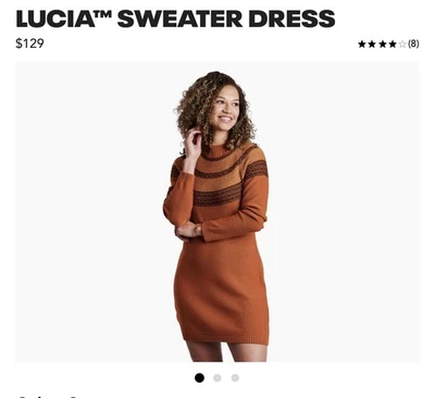 Kuhl Lucia Sweater Dress Women's Size Large  Wool Blend Long Sleeve Knit Warm - Image 1 of 4