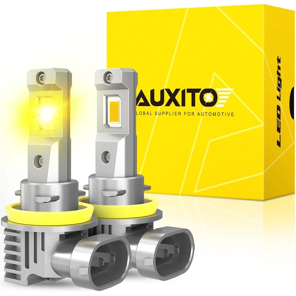 Plug&Play H11 AUXITO H9 H8 LED White Headlight Bulb Replace Halogen Hi/Lo Beam A