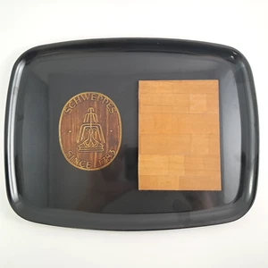 Vintage Schweppes Cheeseboard Platter Couroc Raised Maple and Hand-crafted Inlay - Picture 1 of 11