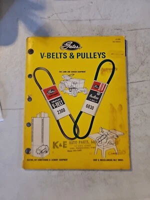 Vintage 1972 Gates V-Belts Polias Catálogo de Produtos 33ª Edição LD-333    - Imagem 1 de 4