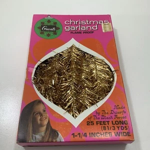 Guirnalda de árbol de Navidad vintage en caja original oropel subvenciones 25 pies. - Imagen 1 de 5