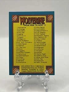 1992 WOLVERINE FROM THEN TILL NOW SERIES II - #90 - Checklist - Picture 1 of 2