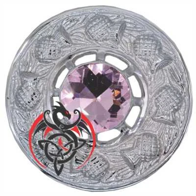SCOTISH DRAGON Scottish Fly Plaid Brosche rosa Stein versilbert 3"/Damen Schal Anstecknadel Broschen