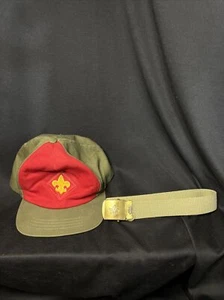 Vintage Boy Scouts Of America BSA Belt & Trucker Style Hat 1990’s Small medium - Picture 1 of 12