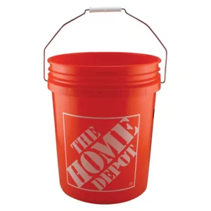 NUEVO 5 galones naranja plástico Homer cubo duradero HDPE multiusos con mango - Imagen 1 de 8