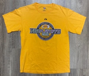 2008 Los Angeles Lakers Western Conference NBA Playoffs T Shirt Medium 28x20 - Picture 1 of 6