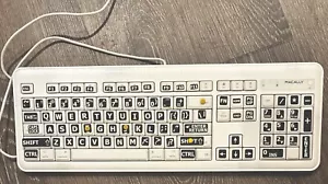 Tastiera Macally Xkeyhub tasti allargati pulsanti tasti utili cablati - Foto 1 di 2