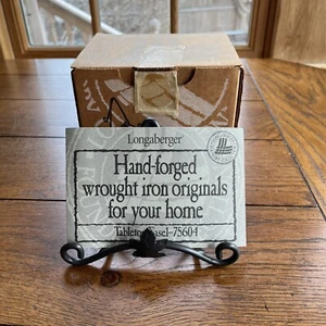 New Vtg Longaberger Wrought Iron Small TABLETOP EASEL in Box #75604 Made in USA - Picture 1 of 6