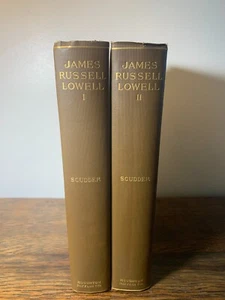 James Russell Lowell A Biography by Horace E. Scudder Vol. Set 1901 - Picture 1 of 9