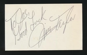 JIM TAYLOR (1958-1966 Green Bay Packers) -Autographed Index Card (d.2018) - Picture 1 of 2
